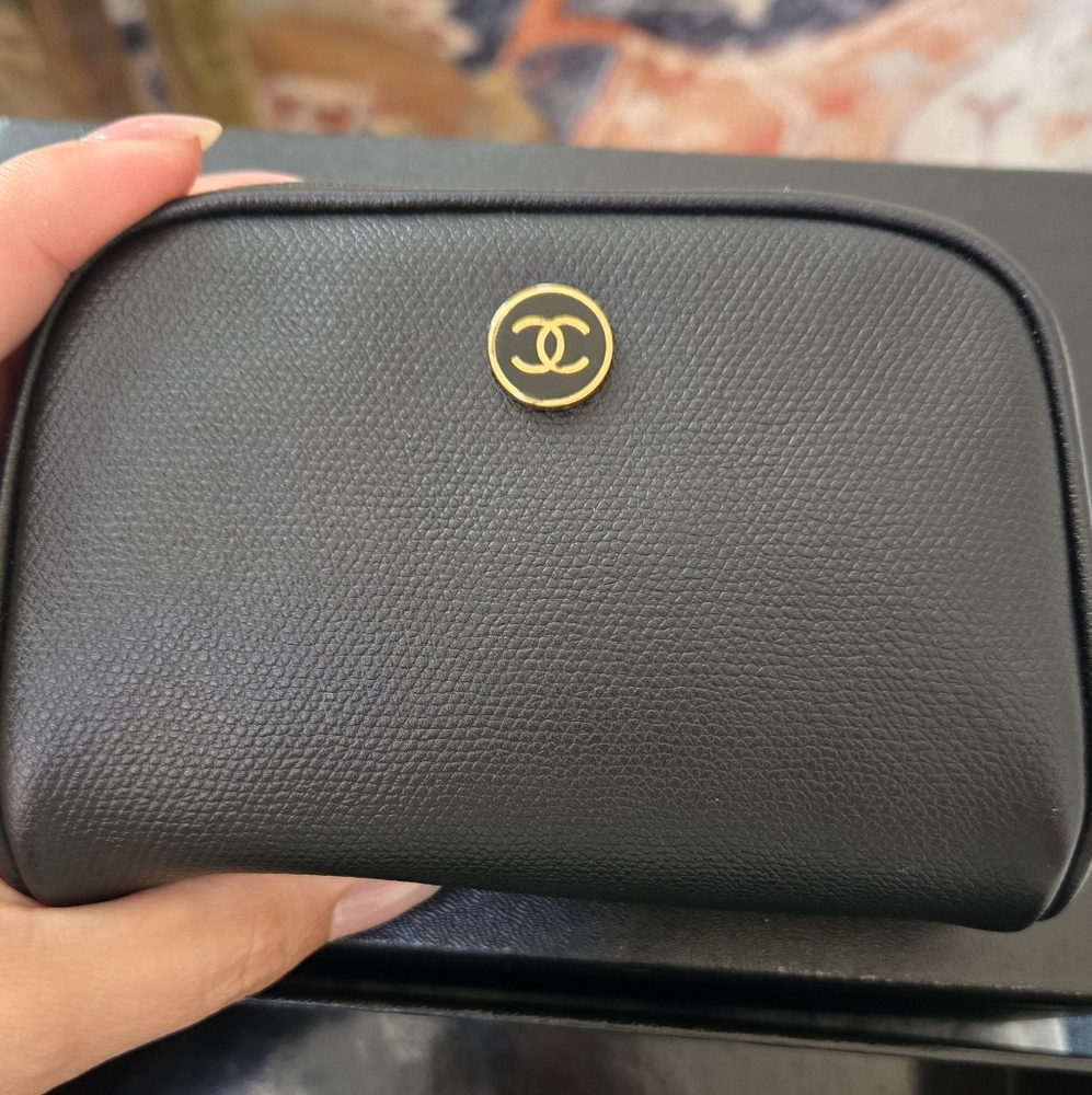 Chanel Black Leather Pouch